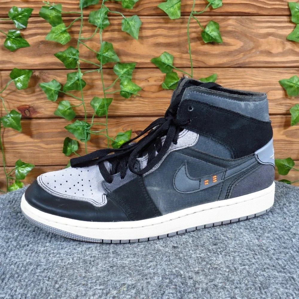 Jordan Air Jordan 1 Mid SE Craft Men's Basketball Shoes 8 Athletic Black Grey
